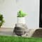 Glitzhome® 15.25" Frog Garden Statue Planter Stand